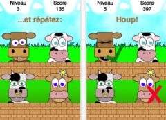 free iPhone app Simoo - Le jeu de mémoire simple avec des vaches!