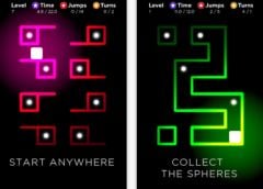 free iPhone app Neon Zone - a tilt and turn puzzle
