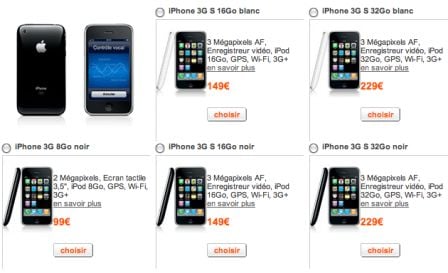 stock Orange 3GS 01, août 2009 stock Orange 3GS 01