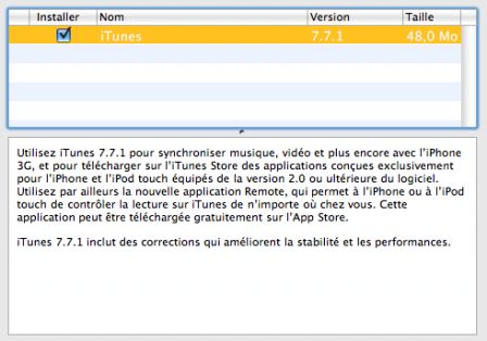 maj itunes, juil 2008 maj itunes