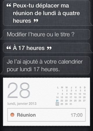 comment modifier siri