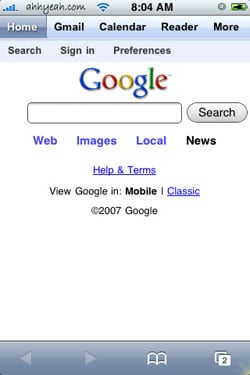 Google iPhone