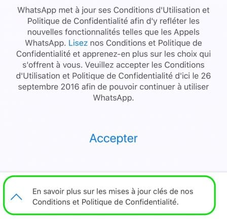 Whatsapp partage tes données !
