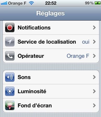 comment regler iphone 4s