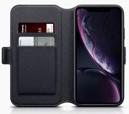 coque iphone xr cuir portefeuille