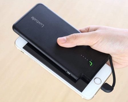 iphone 7 plus pour iphone 7 Poweradd Slim2 5000mAh Chargeur Portable Batterie de Secours Externe Apple Adapteurs Non Inclus samsung S7 et D’autres Appareils Chargés Via USB 5V-Bleu 