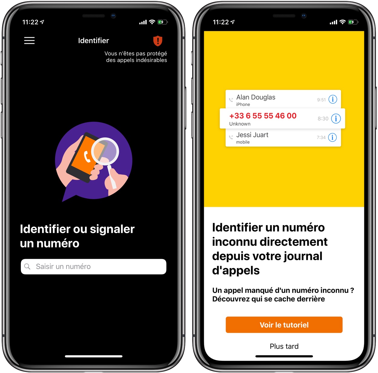 Id Appel Entrant Et Protection Spam Grisé