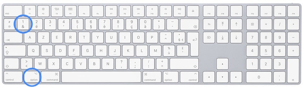 Touche  logo Apple sur clavier Mac