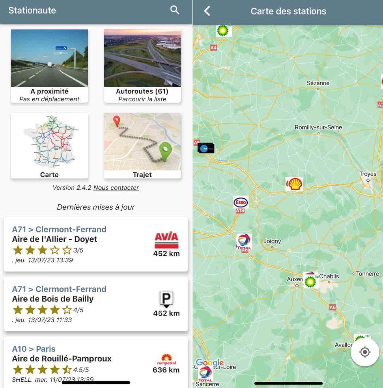 App Stationaute iPhone