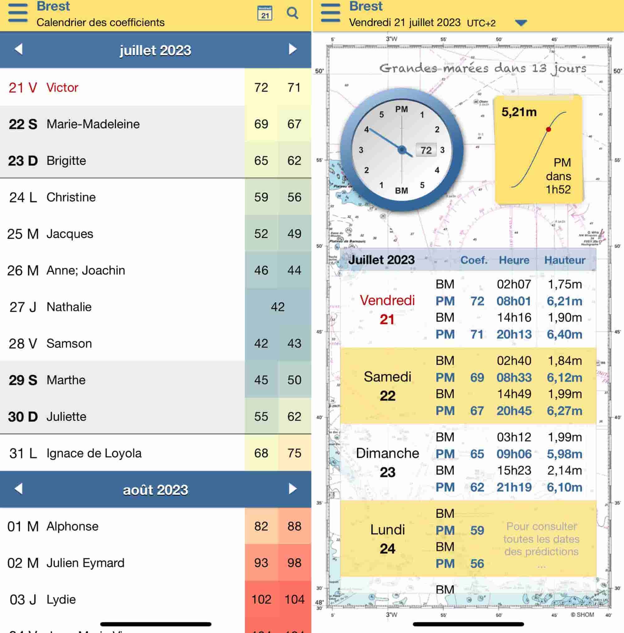 App marée.info Essentiel