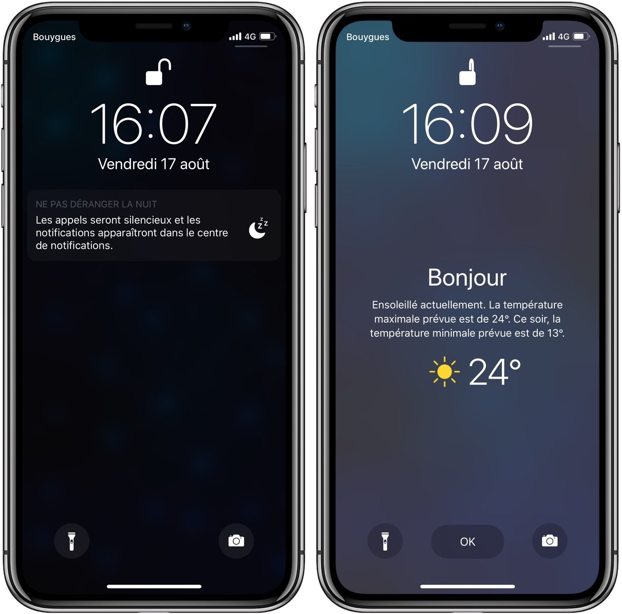 La nouveauté d'iOS 12 : la météo au réveil