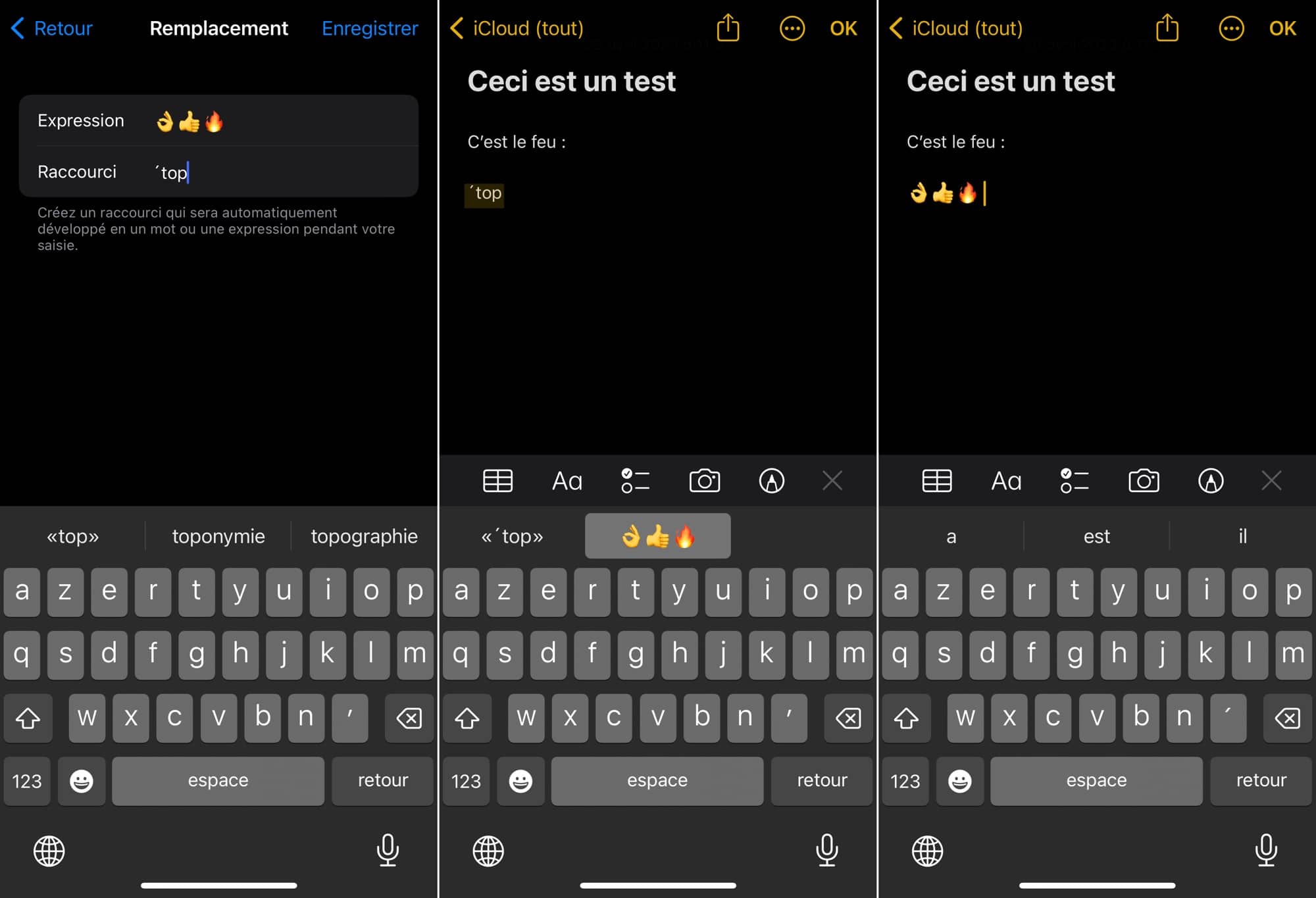 Remplacement clavier iOS smiley