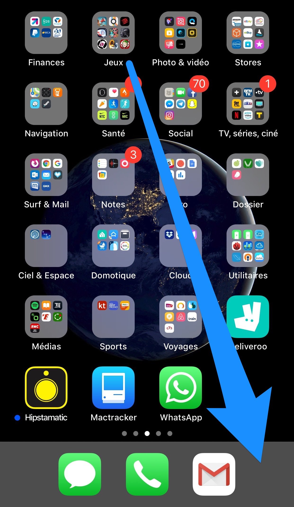 iOS home screen