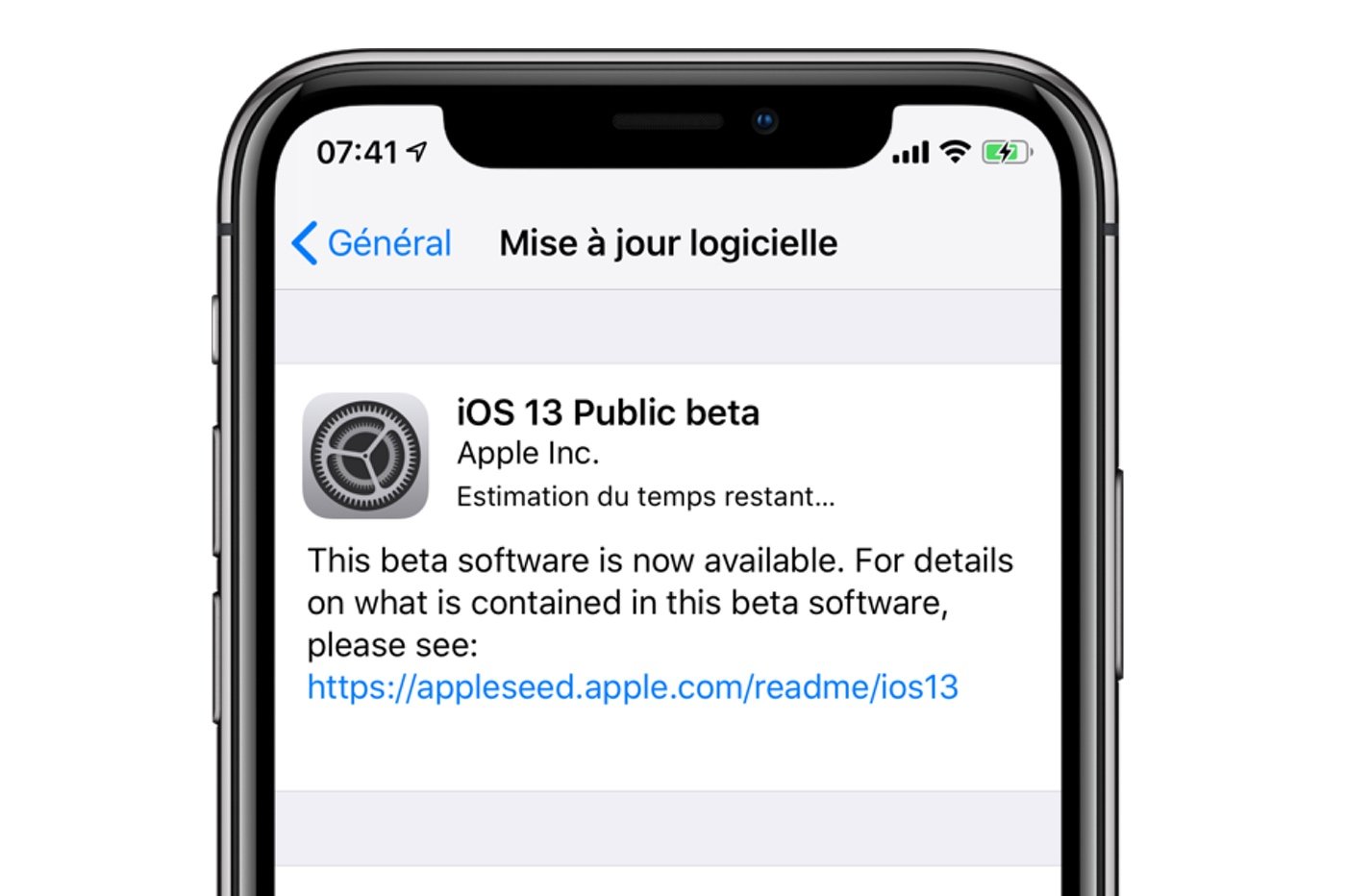 iOS 13 beta publique