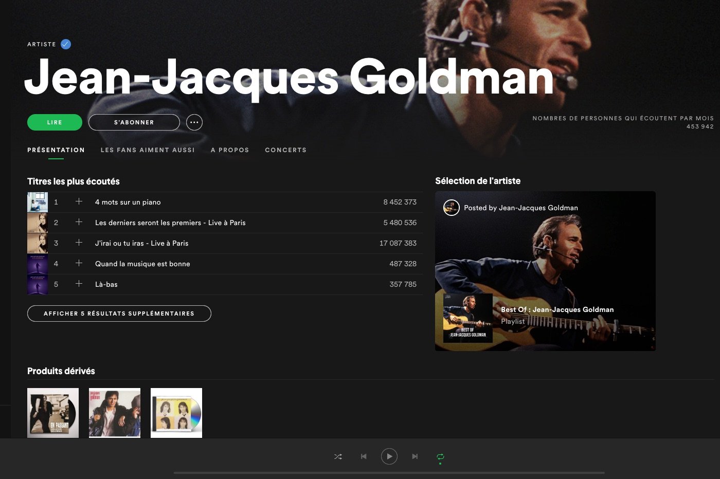 Jean-Jacques Goldman sur Spotify