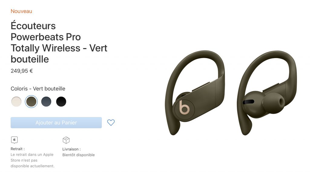 PowerBeats Pro sur Apple Store