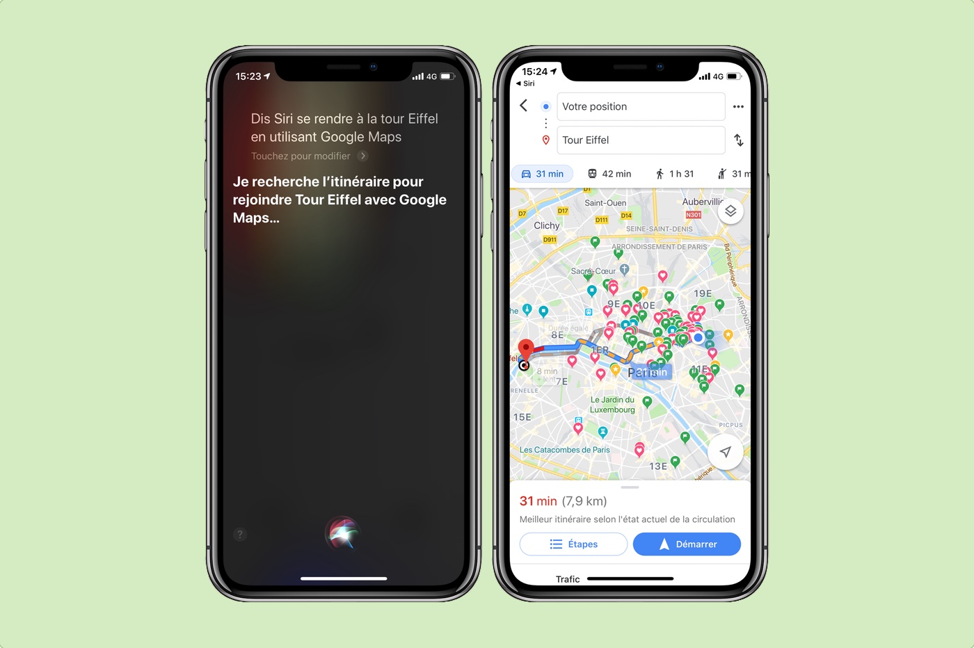 Utiliser Siri avec Google Maps sous iOS 13