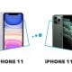 comparatif iPhone 11 versus iPhone 11 Pro