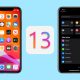 iOS 13 sur iPhone
