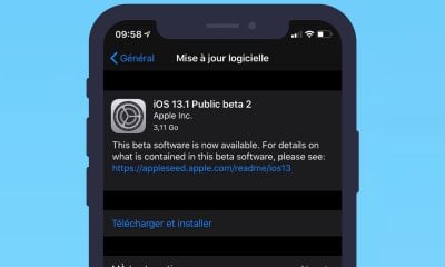 iOS 13.1 bêta 2 est disponible