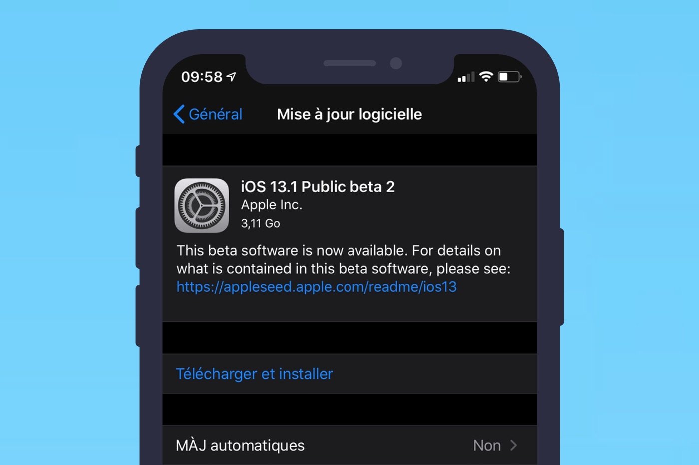 iOS 13.1 bêta 2 est disponible