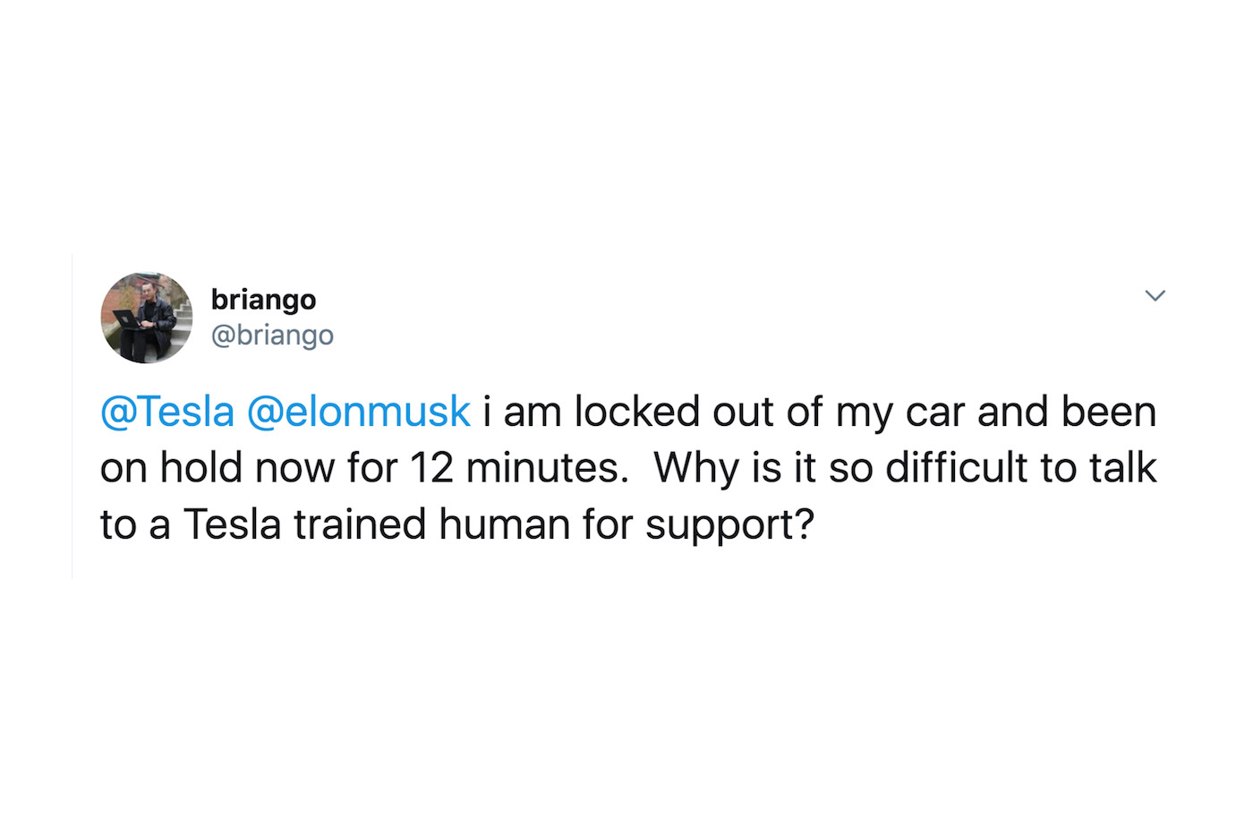 Tesla Model 3 problème ouverture