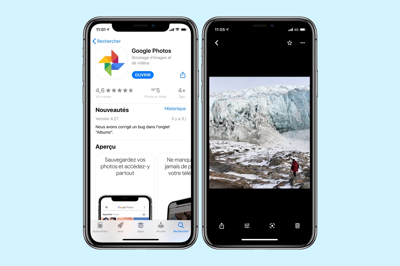 Google Photos sur iPhone