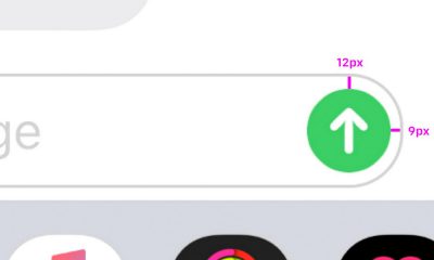 iPhone bouton envoi de message
