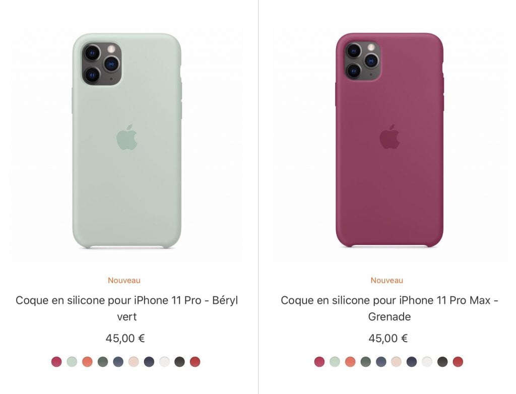 nouvelles coques silicone iPhone