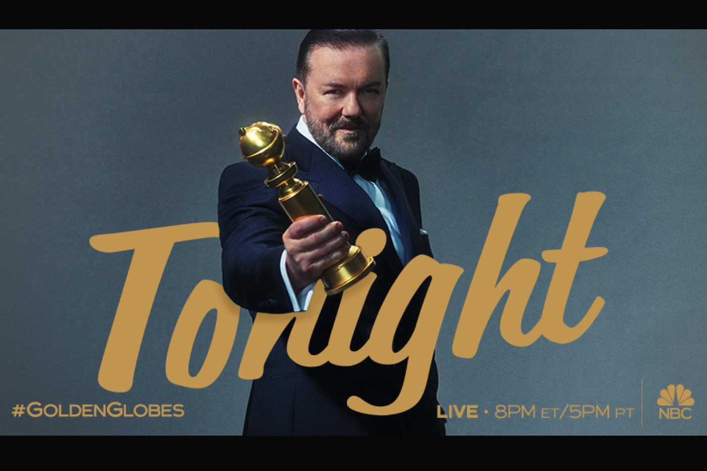 Ricky Gervais et Tim Cook aux Golden Globes