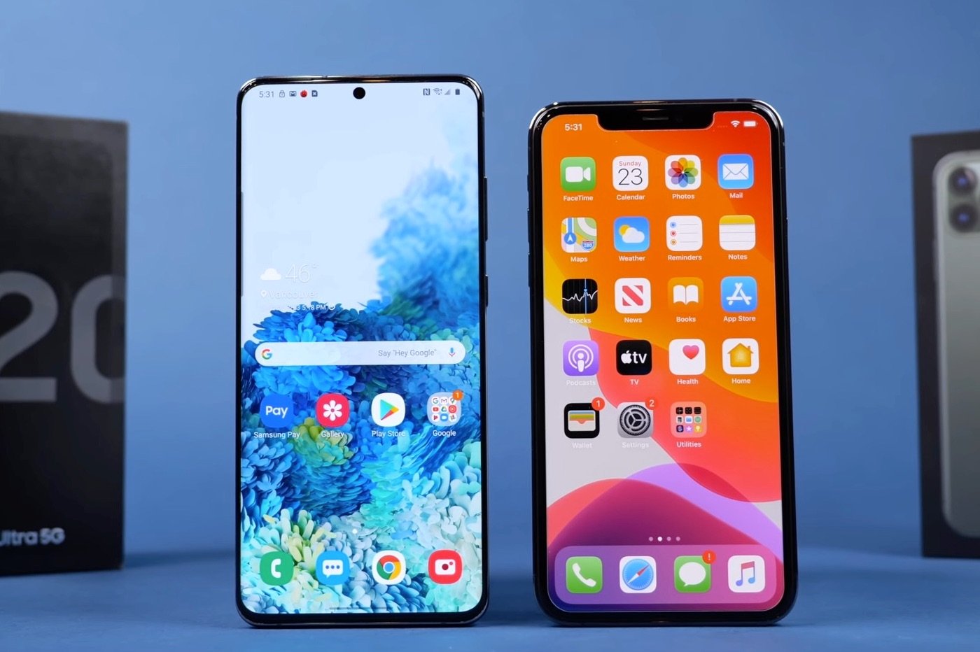 Duel Galaxy S20 Ultra vs iPhone 11 Pro Max
