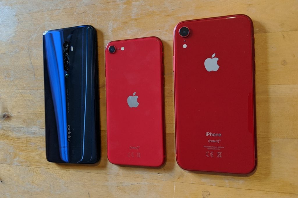 iPhone SE 2020iPhone SE 2020 iPhone XR Oppo Reno 2