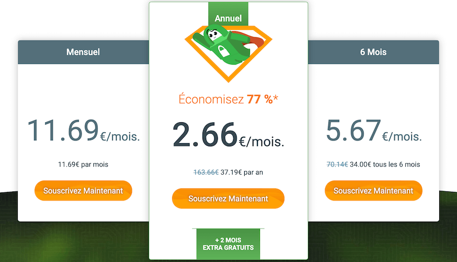 Tarifs Private Internet Access