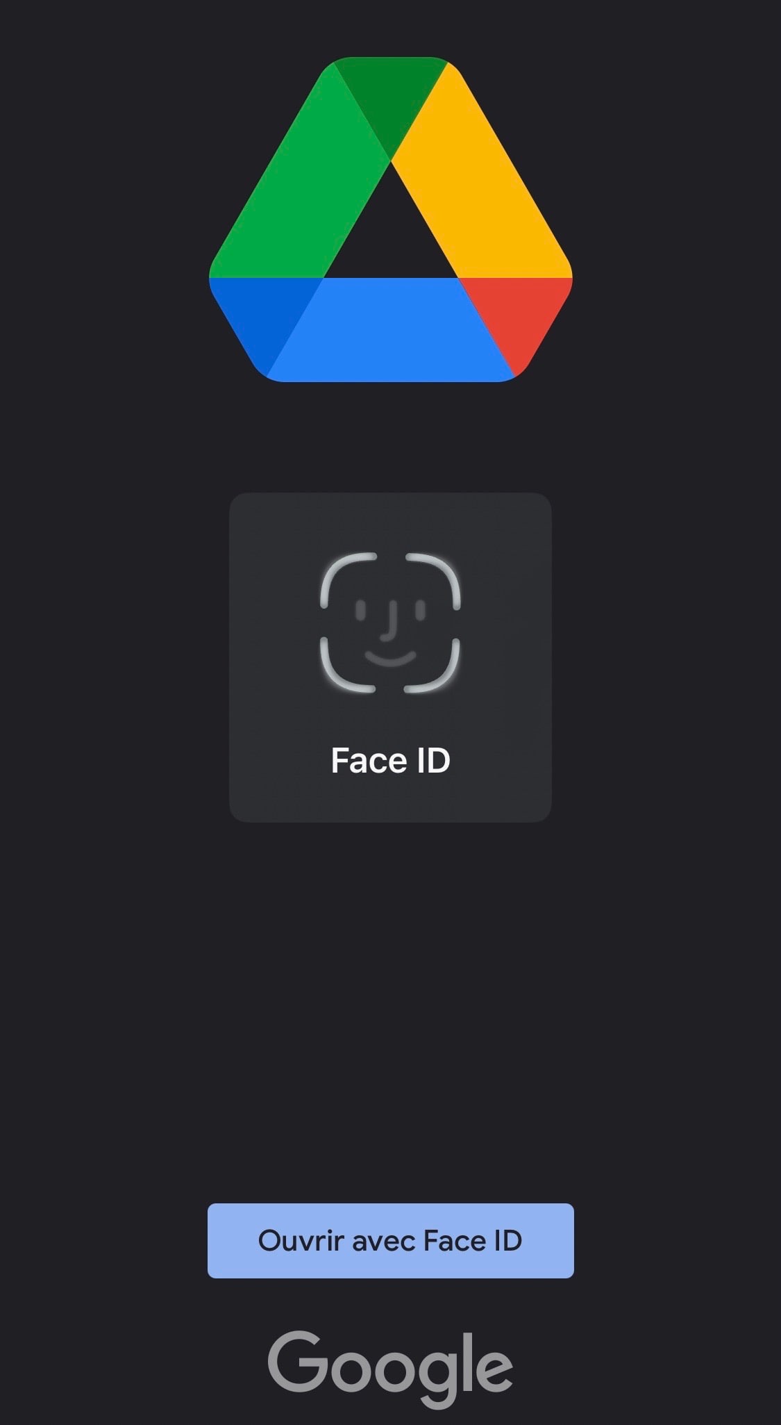 Google Drive Face ID