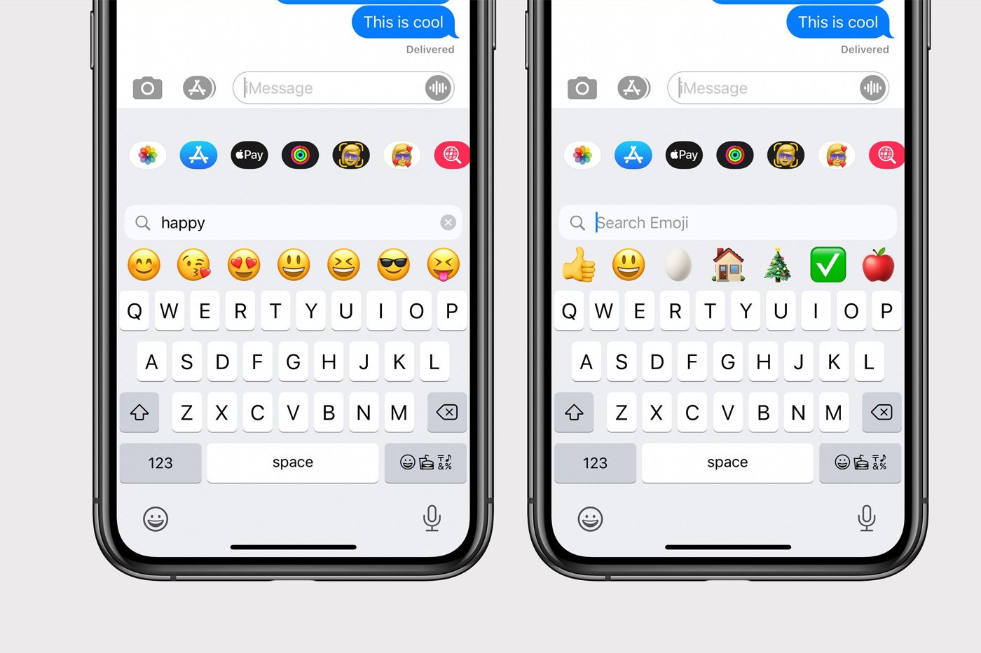 iOS 14 emoji recherche