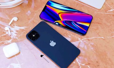 Maquette iPhone 12 navy blue