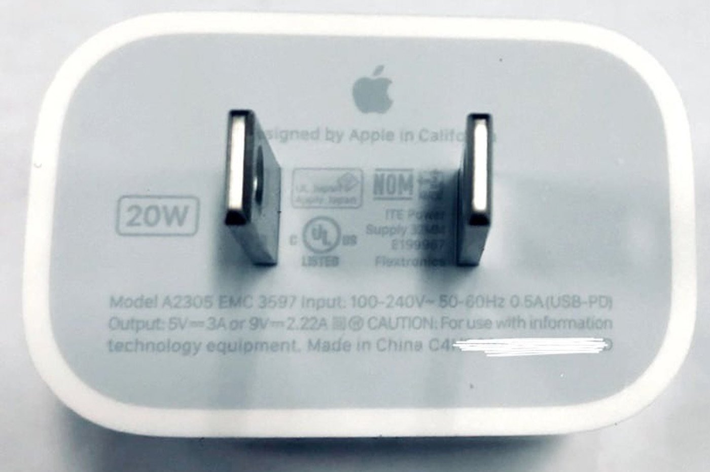 Chargeur 20 W iPhone 12