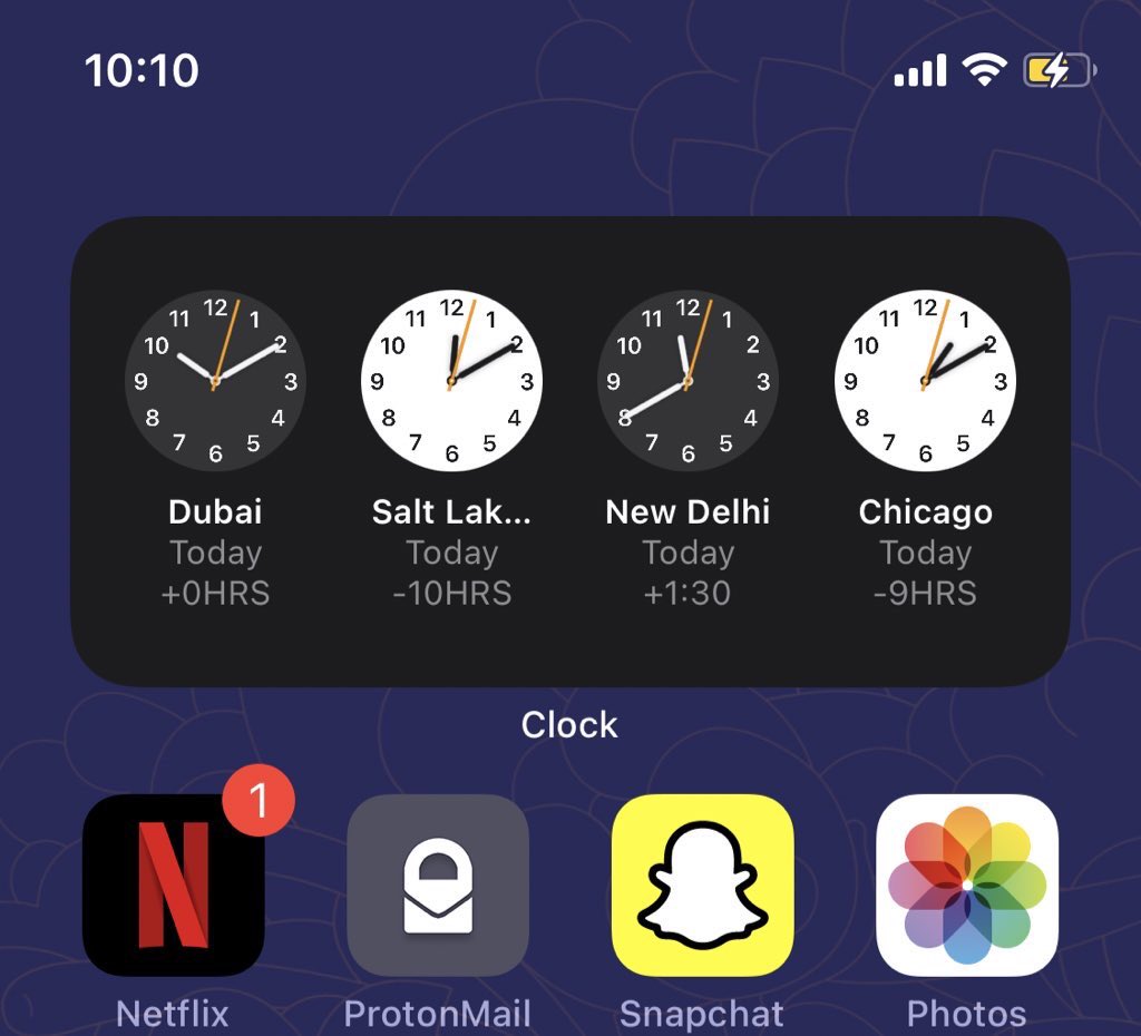 Nouveau Widget Horloge iOS 14