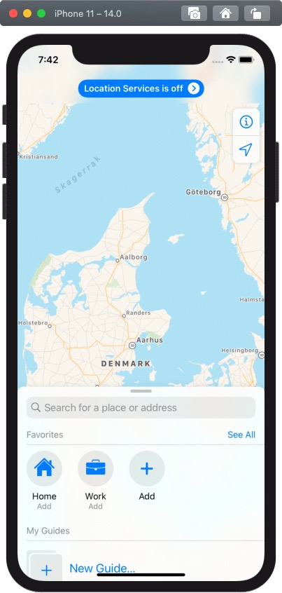 Service de localisation iOS 14