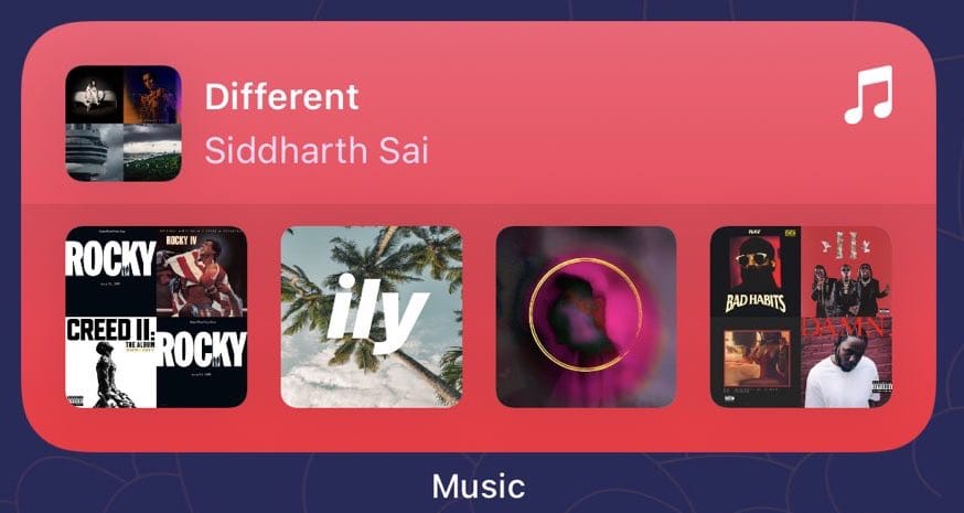 Widget Apple Music iOS 14