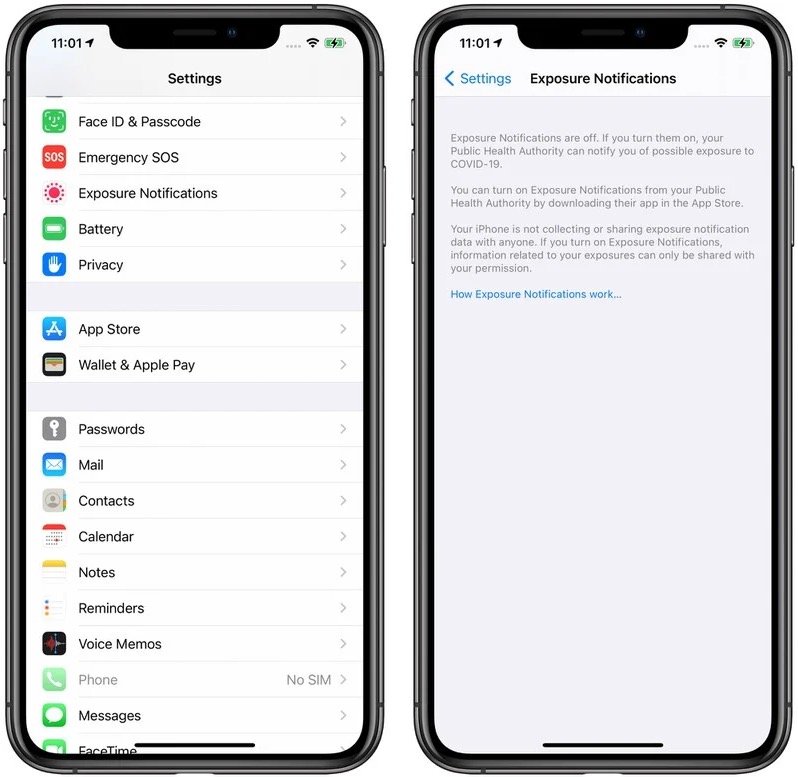 API Covid-19 iOS 14 bêta 4
