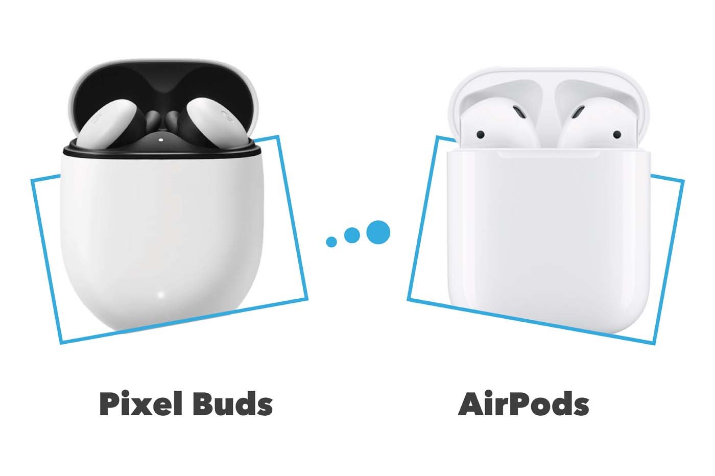 Comparatif Google Pixel Buds vs AirPods 2