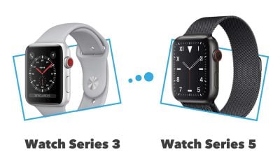 Comparatif Apple Watch Series 3 vs Apple Watch Series 5