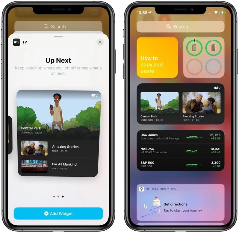 widget Apple TV iOS 14 bêta 4