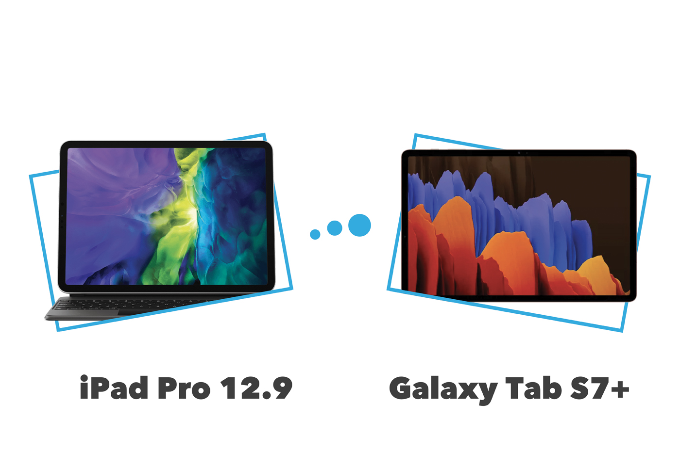 Comparatif et différences iPad Pro 12,9 pouces vs Galaxy Tab S7+