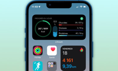 Écran iPhone avec widgets iOS
