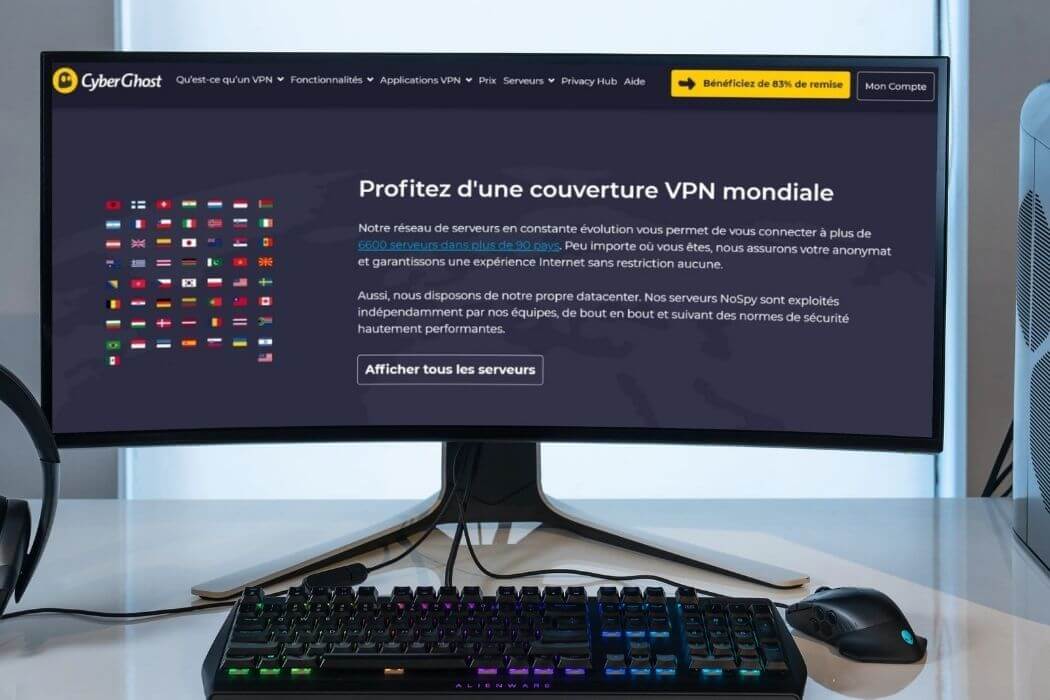 Localisation serveurs Cyberghost VPN