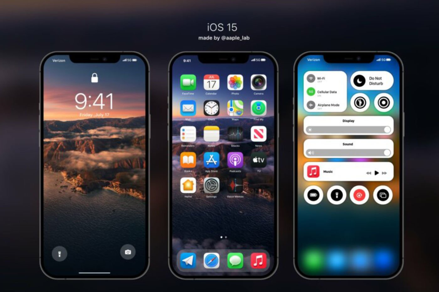 concept iOS 15 Apple
