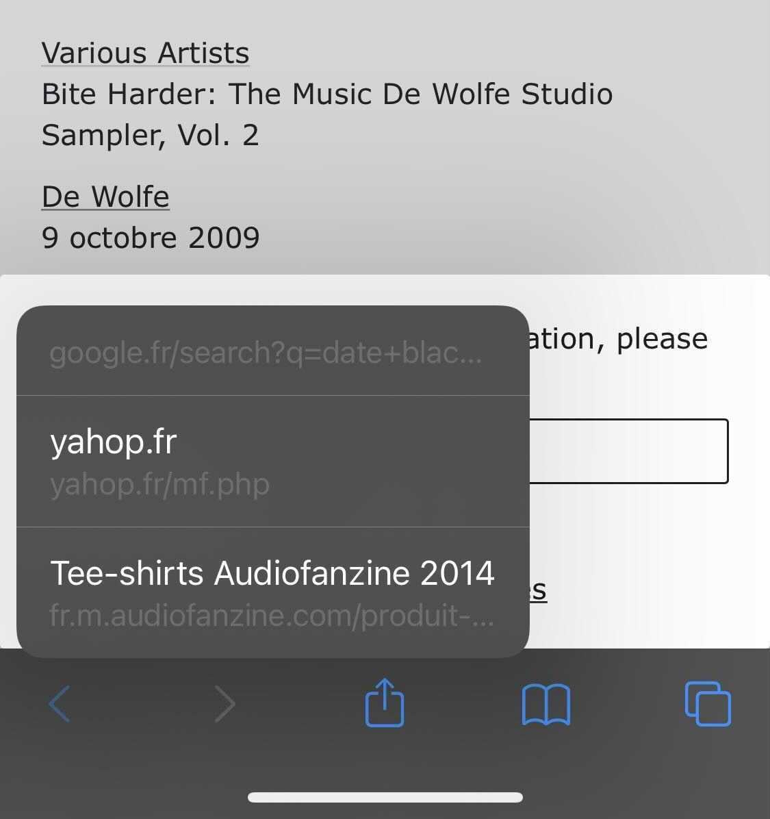 Safari et historique