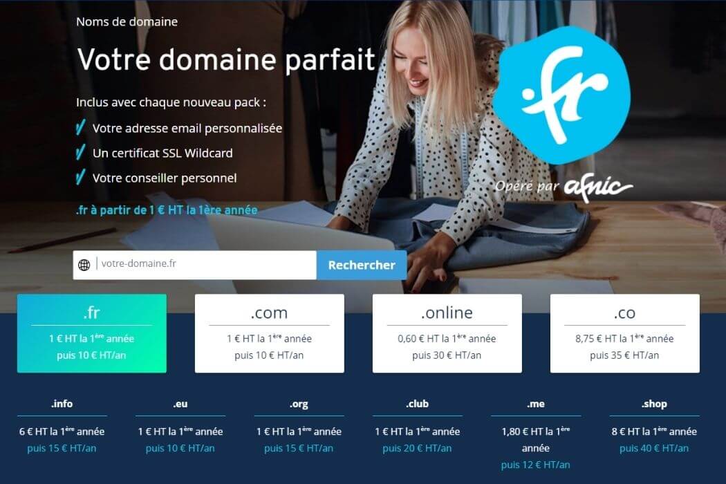 Achat de noms de domaine IONOS by 1&1